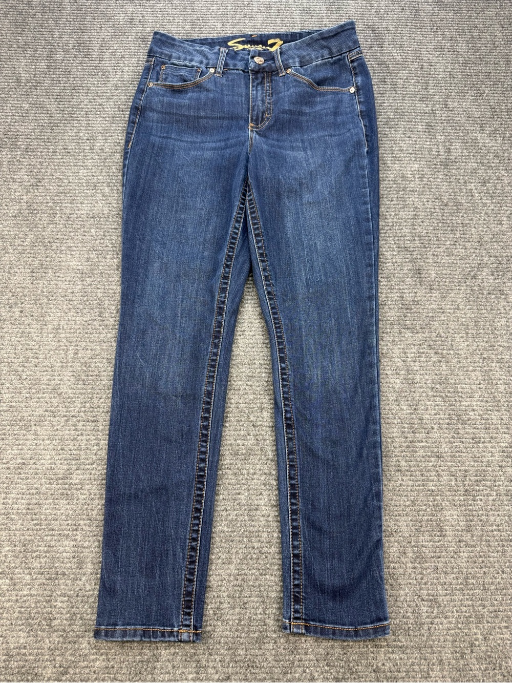 Seven7 Tummyless High Rise Skinny Jeans Size 8 Dark Wash Slimming Control